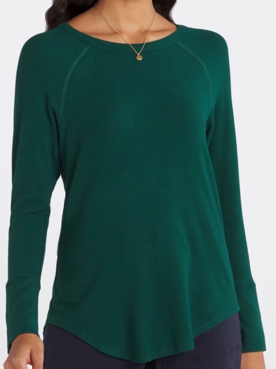 nine britton Sweaters - NINE BRITTON COLMAR LONG SLEEVE BUTTON DETAIL KNIT TOP DARK GREEN - XS